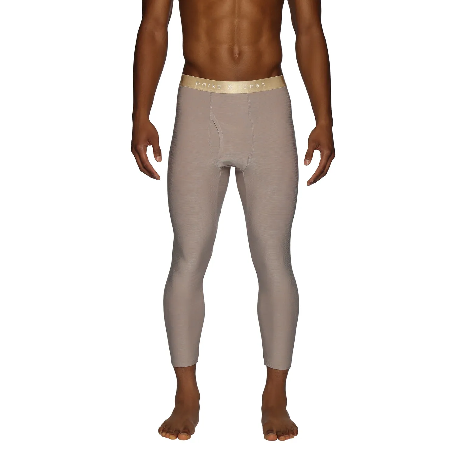 Parke & Ronen Actionwear Oyster Beige Mako Nylon Legging sold by Underwear Expert