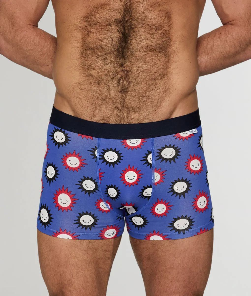 Happy Socks Sunny Smile Trunk Blue Sunny Smile sold by Underwear Expert