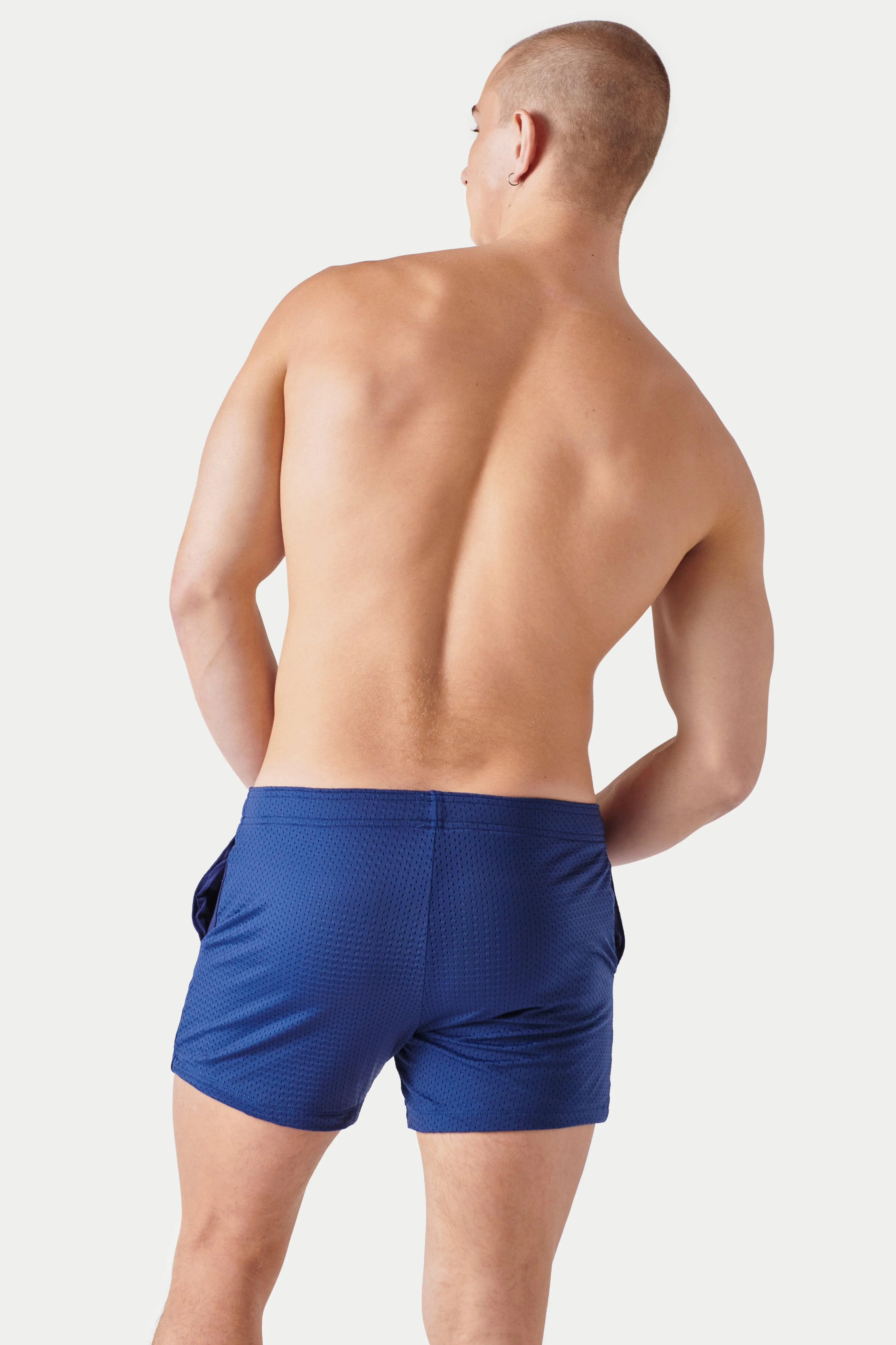 Awry Varsity Shorts - Navy sold by Underwear Expert product image thumbnail 3