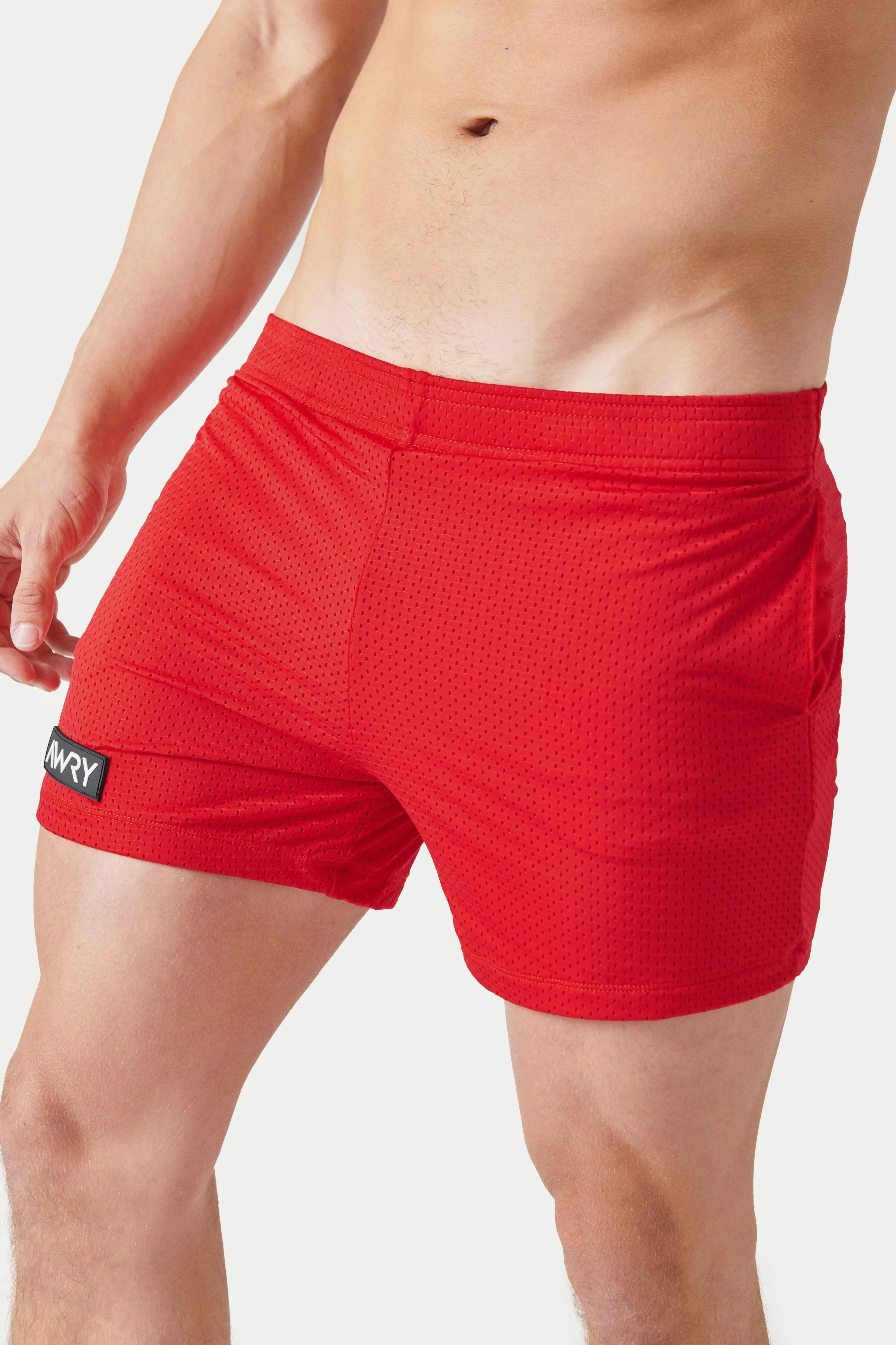 Awry Varsity Shorts - Red sold by Underwear Expert