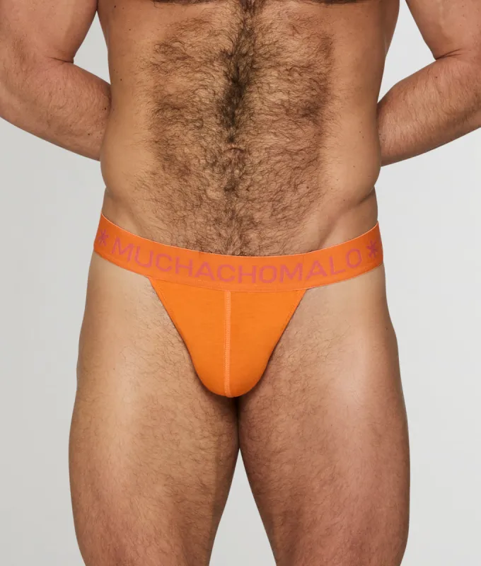 Muchachomalo Solid Thong Bright Orange sold by Underwear Expert
