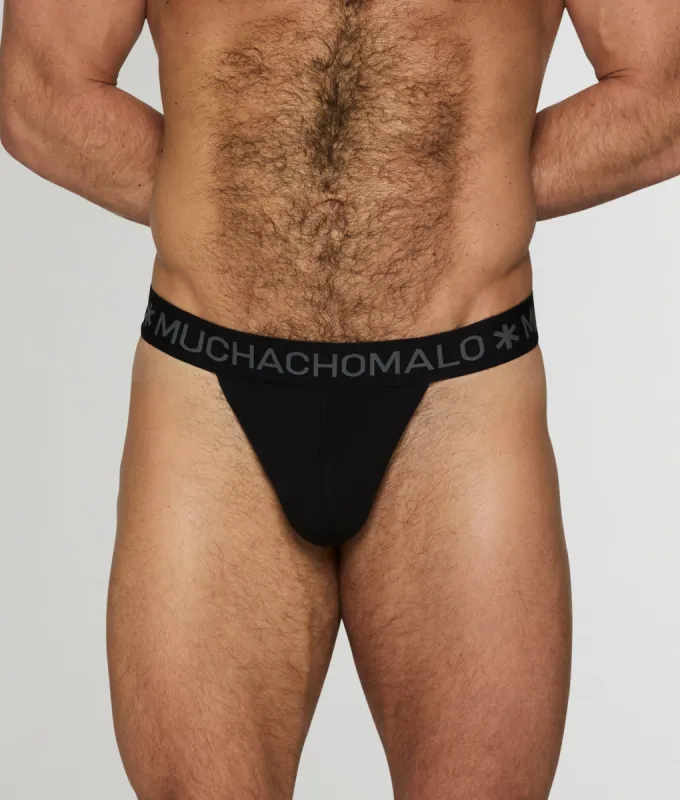 Muchachomalo Solid Thong Midnight Black sold by Underwear Expert