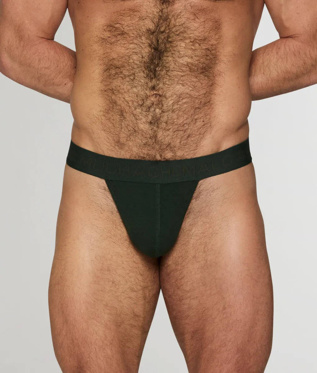 Muchachomalo Solid Thong Evergreen sold by Underwear Expert