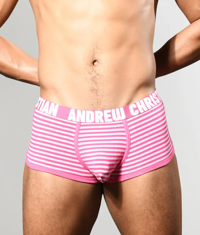 Andrew Christian Ultra Pink Stripe Trunk sold by Underwear Expert