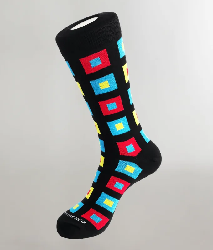 Unsimply Stitched Stacked Tile Crew Sock sold by Underwear Expert