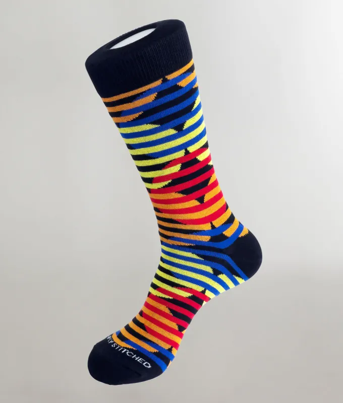 Unsimply Stitched Circle Stripe Crew Sock sold by Underwear Expert