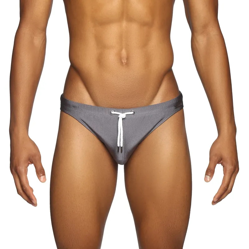 Parke & Ronen New Resort '25 - New Charcoal Solid Blade Bikini sold by Underwear Expert