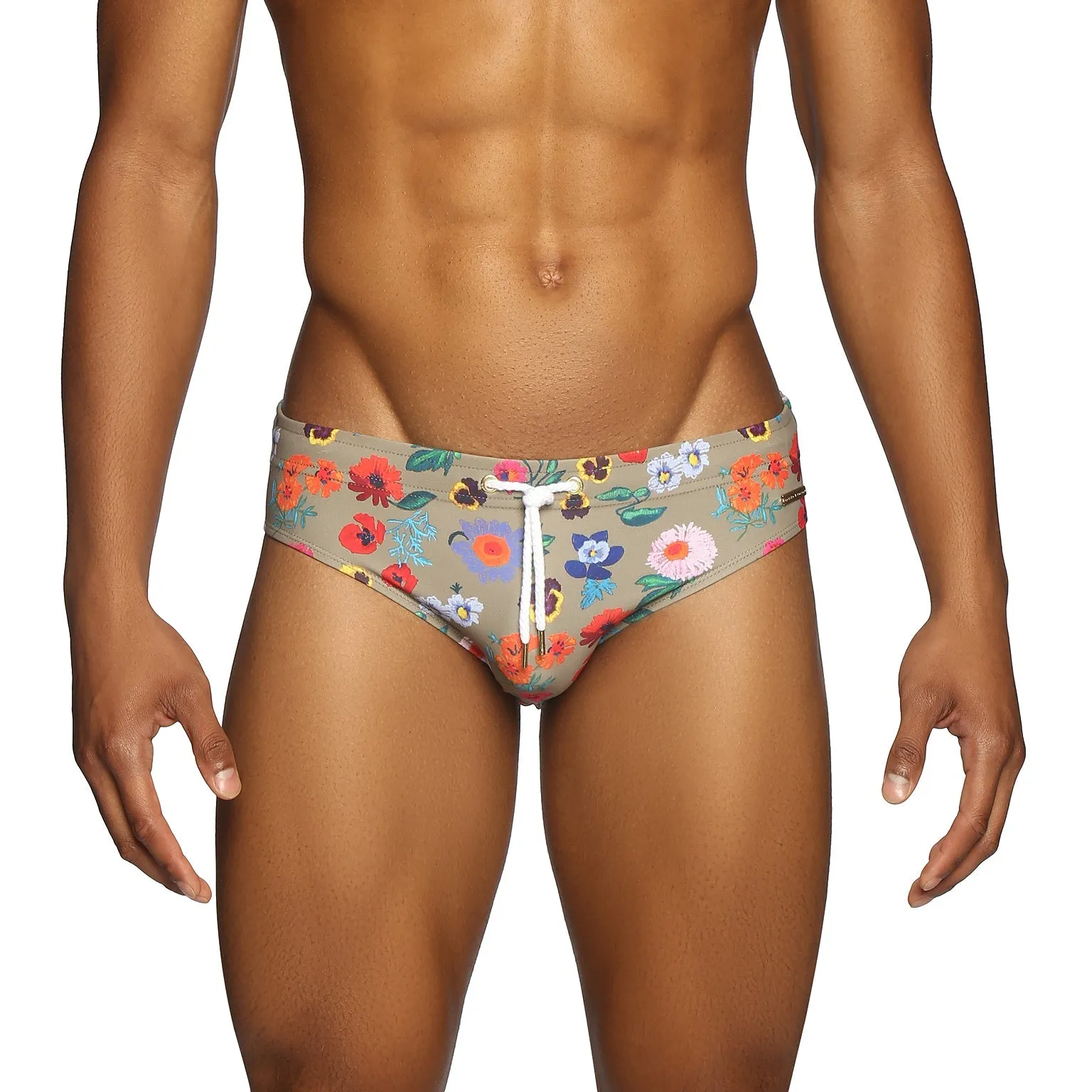 Parke & Ronen New Resort '25 - Brasilia Khaki Print Meridian Bikini sold by Underwear Expert