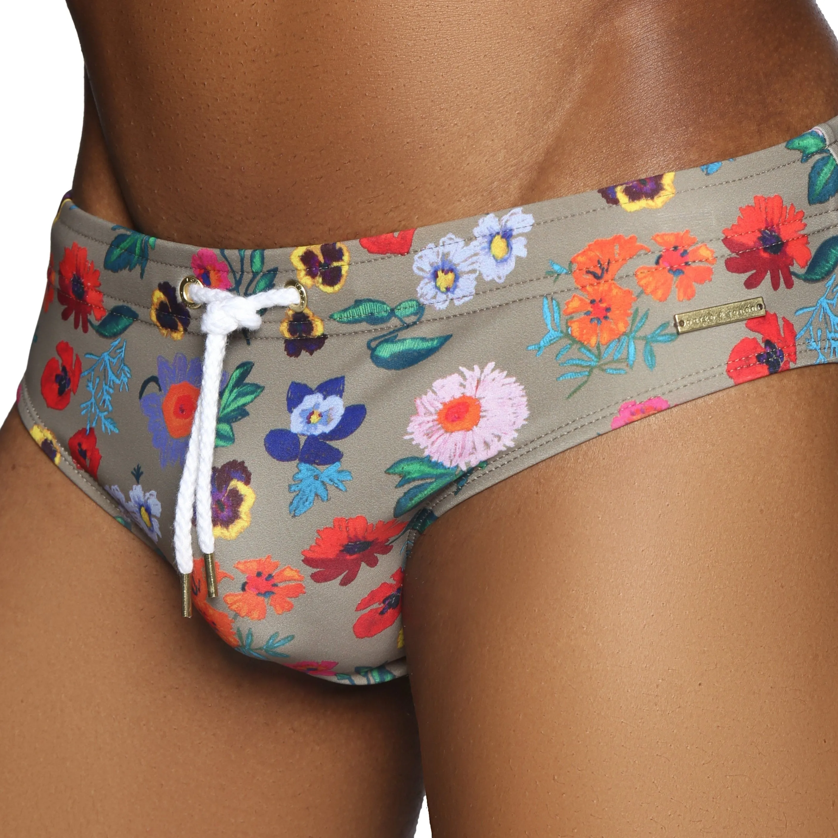 Parke & Ronen New Resort '25 - Brasilia Khaki Print Meridian Bikini sold by Underwear Expert product image thumbnail 4