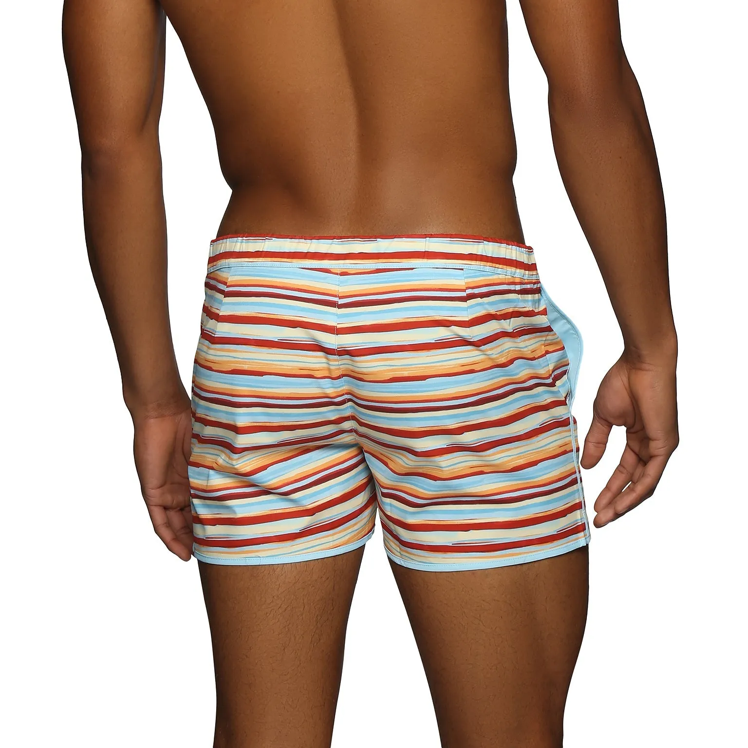 Parke & Ronen New Resort '25 - Horizon Stripe Orange Print 2" Angeleno Stretch sold by Underwear Expert product image thumbnail 3