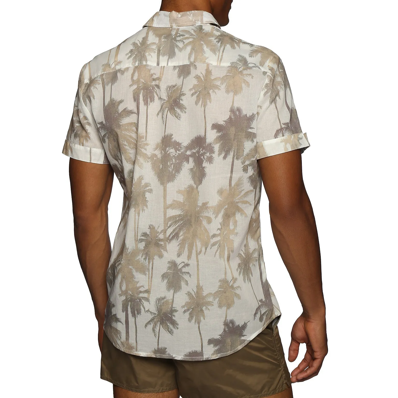 Parke & Ronen New Resort '25 - Palm Royale Tan Printed Biscayne Shirt sold by Underwear Expert product image thumbnail 3