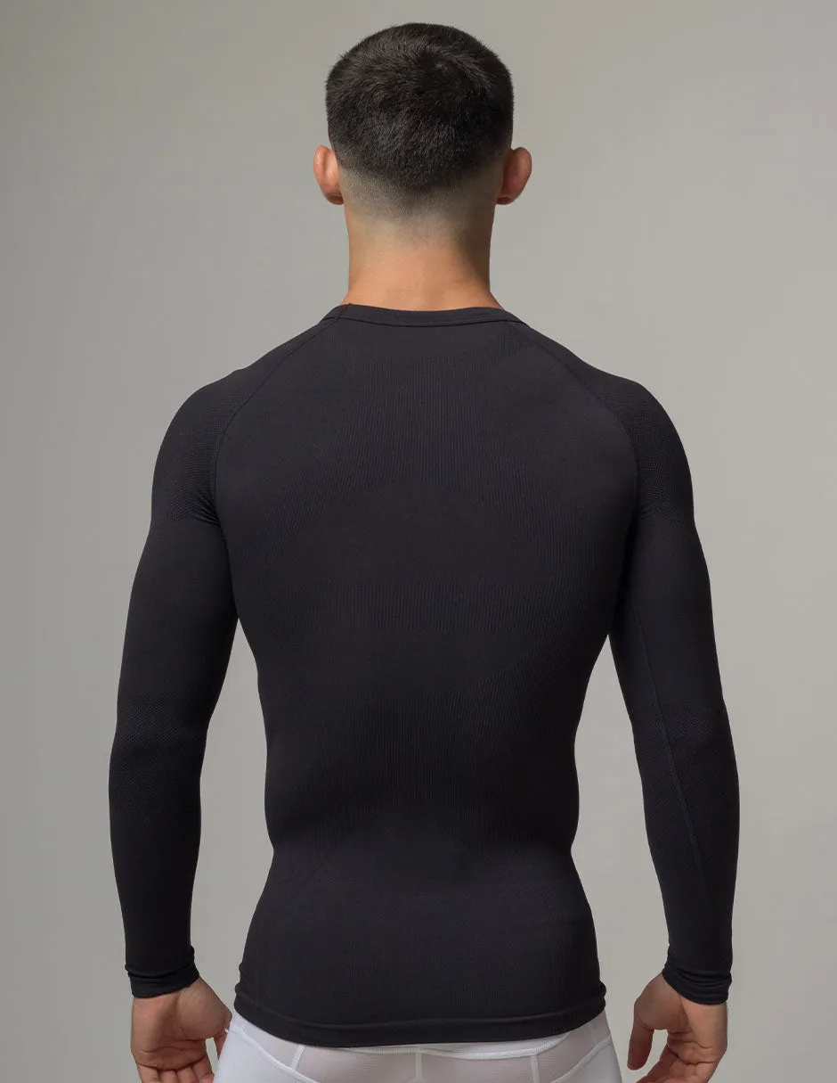 Rounderbum Seamless Compression Long Sleeve Shirt Black sold by Underwear Expert product image thumbnail 3