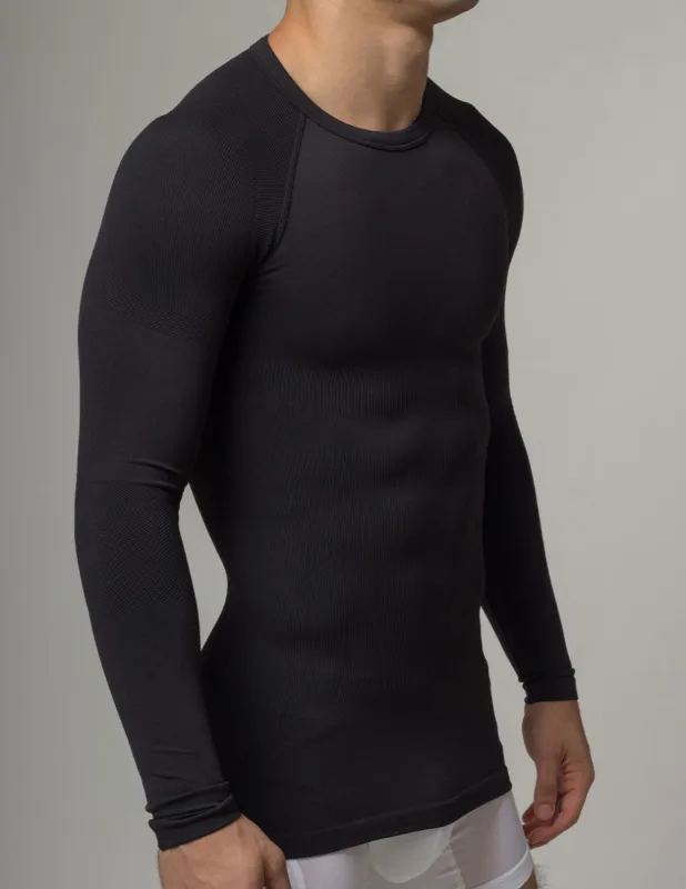 Rounderbum Seamless Compression Long Sleeve Shirt Black sold by Underwear Expert