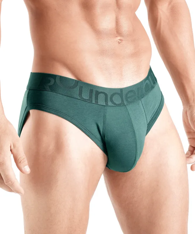 Rounderbum Hero Green Padded Brief + Smart Package Cup sold by Underwear Expert