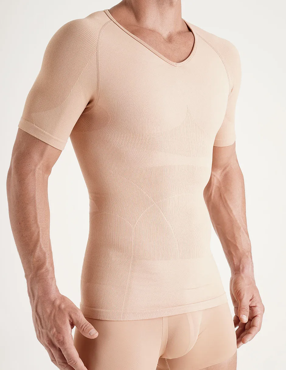 Rounderbum Seamless Compression T-Shirt Tan sold by Underwear Expert
