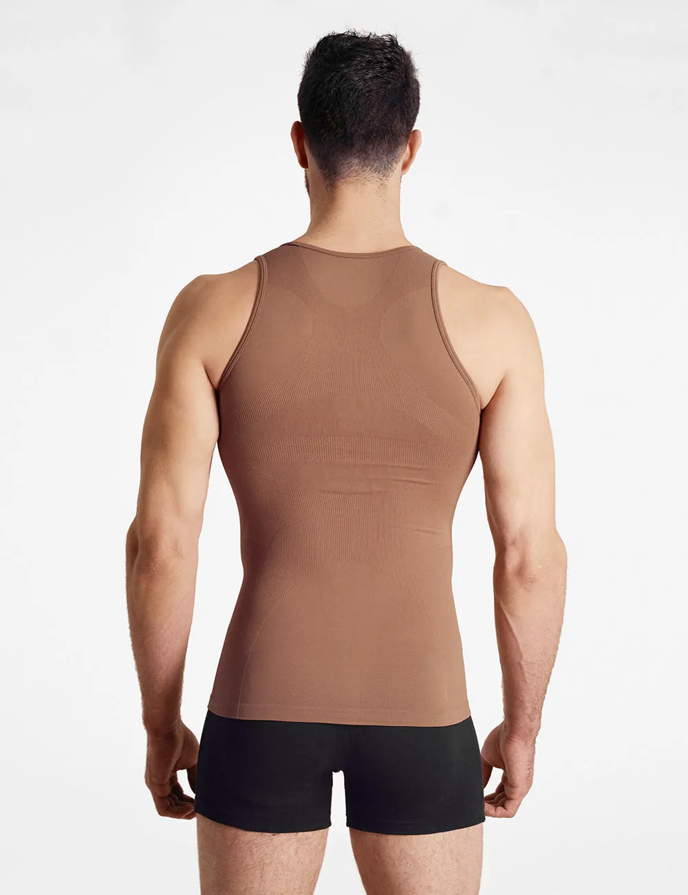 Rounderbum Seamless Compression Tank Top Cocoa sold by Underwear Expert product image thumbnail 2