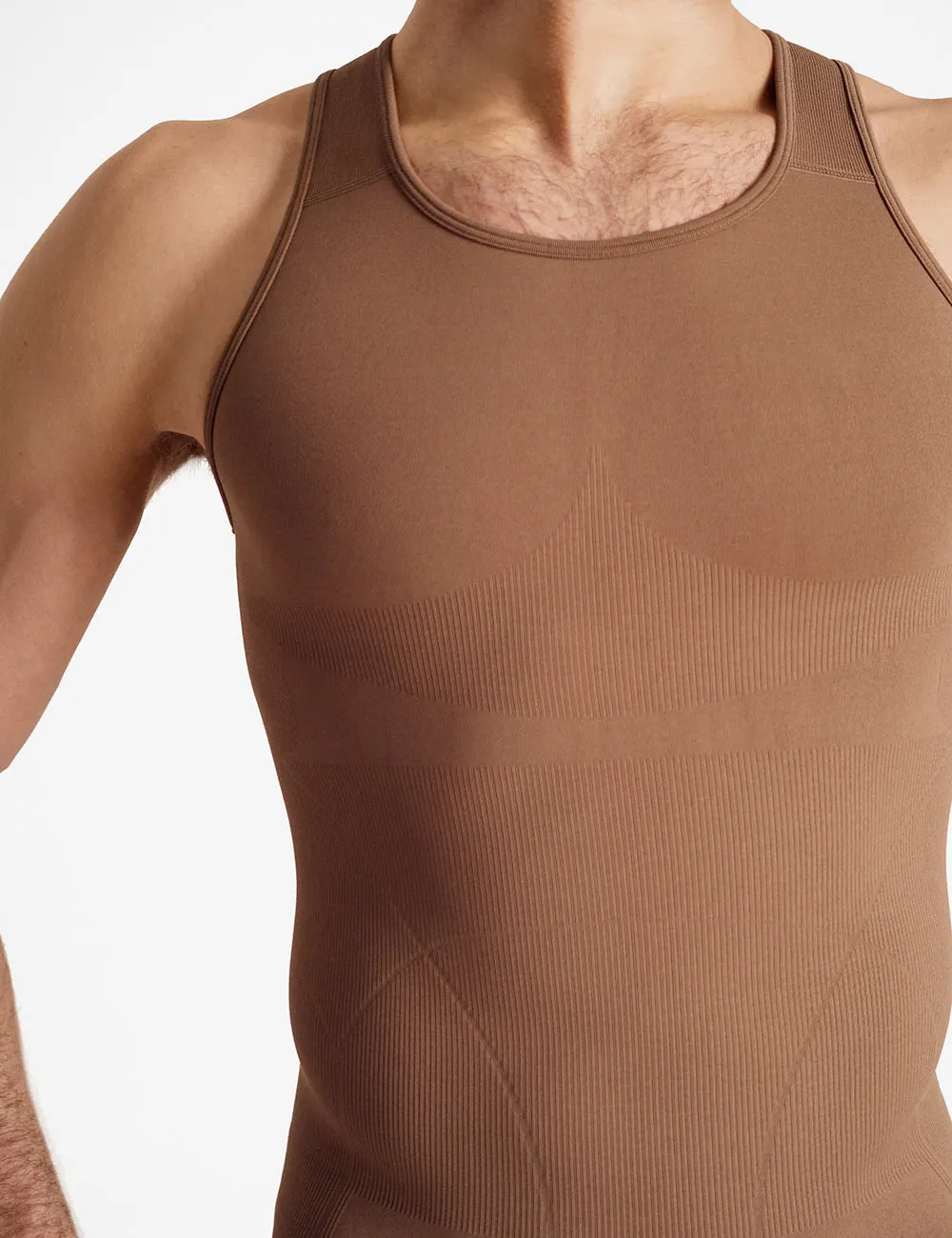 Rounderbum Seamless Compression Tank Top Cocoa sold by Underwear Expert product image thumbnail 5