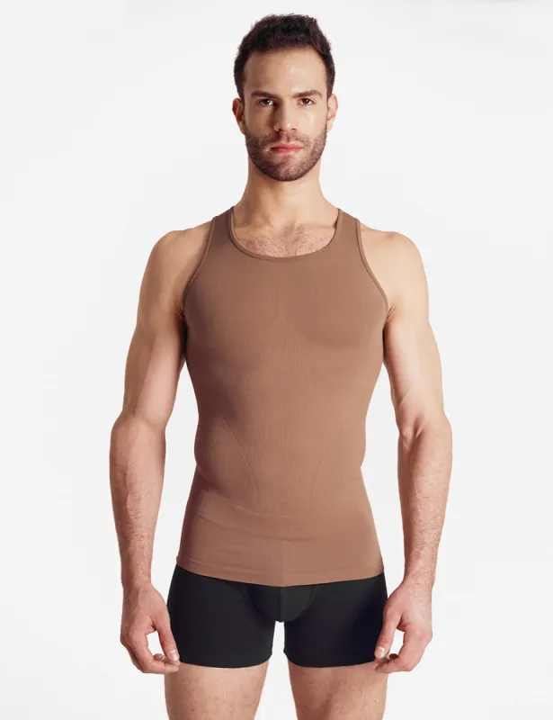 Rounderbum Seamless Compression Tank Top Cocoa sold by Underwear Expert