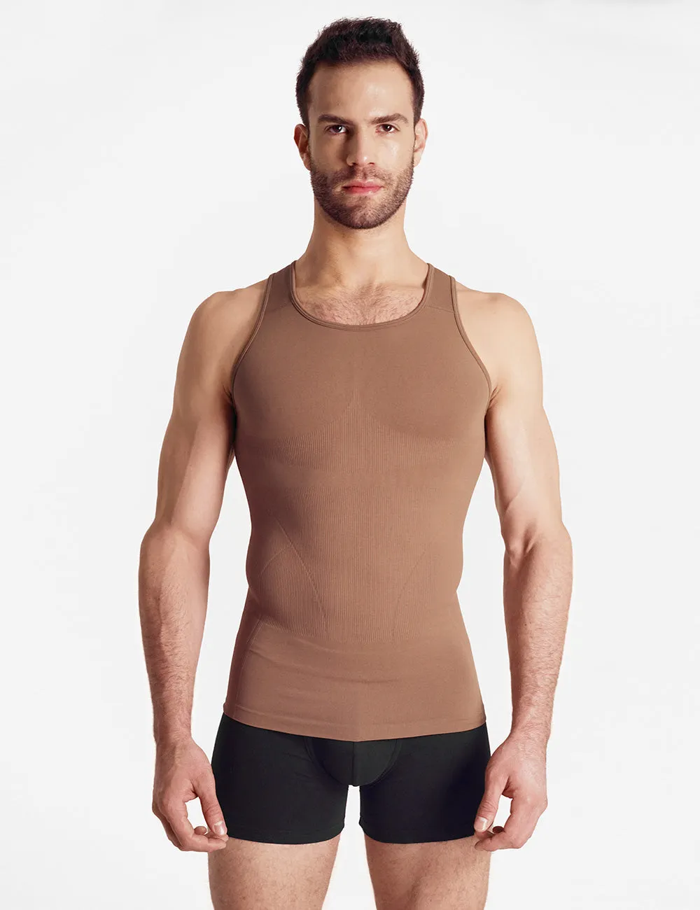 Rounderbum Seamless Compression Tank Top Cocoa sold by Underwear Expert