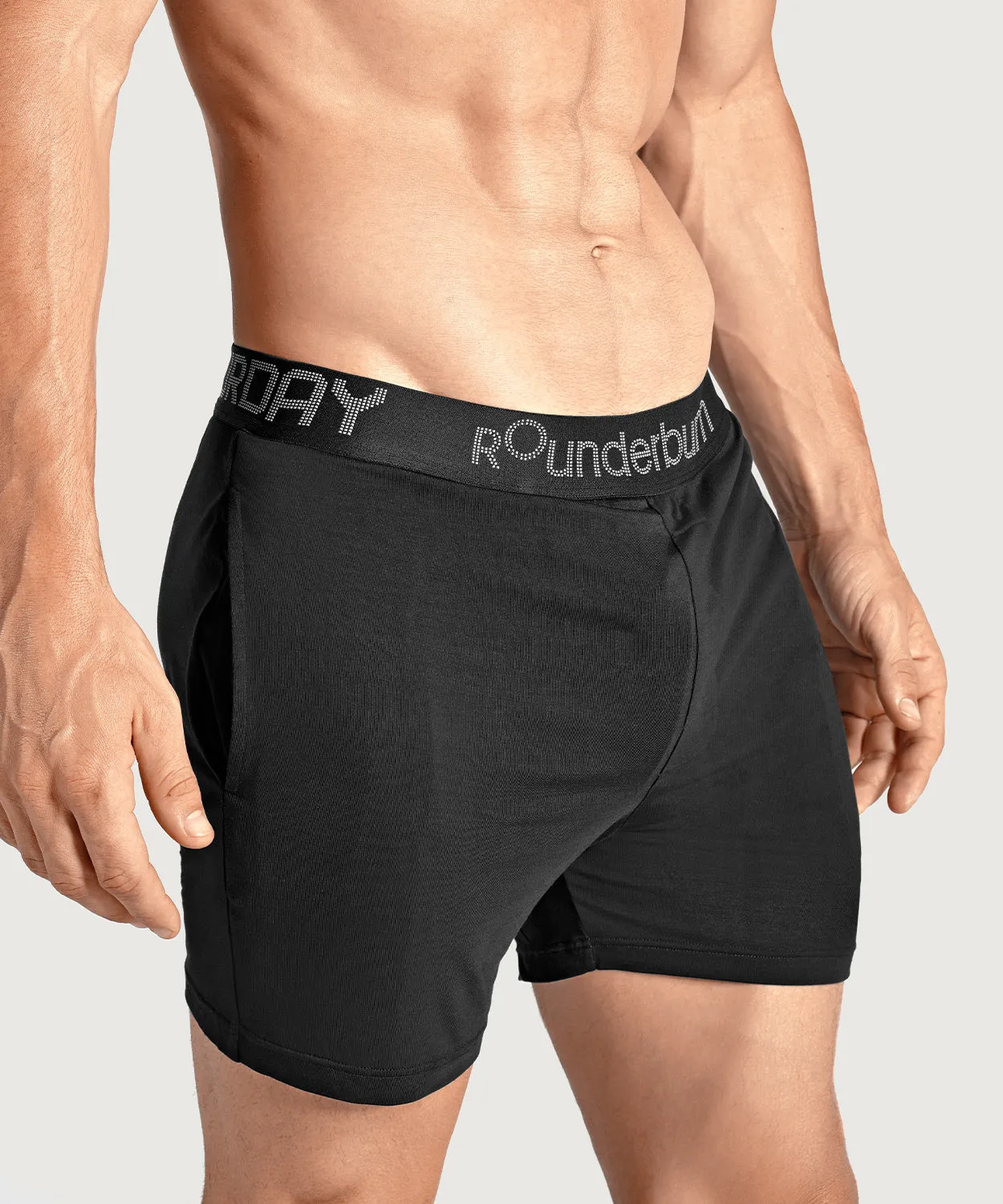 Rounderbum Bum Around Pajama Short Black sold by Underwear Expert