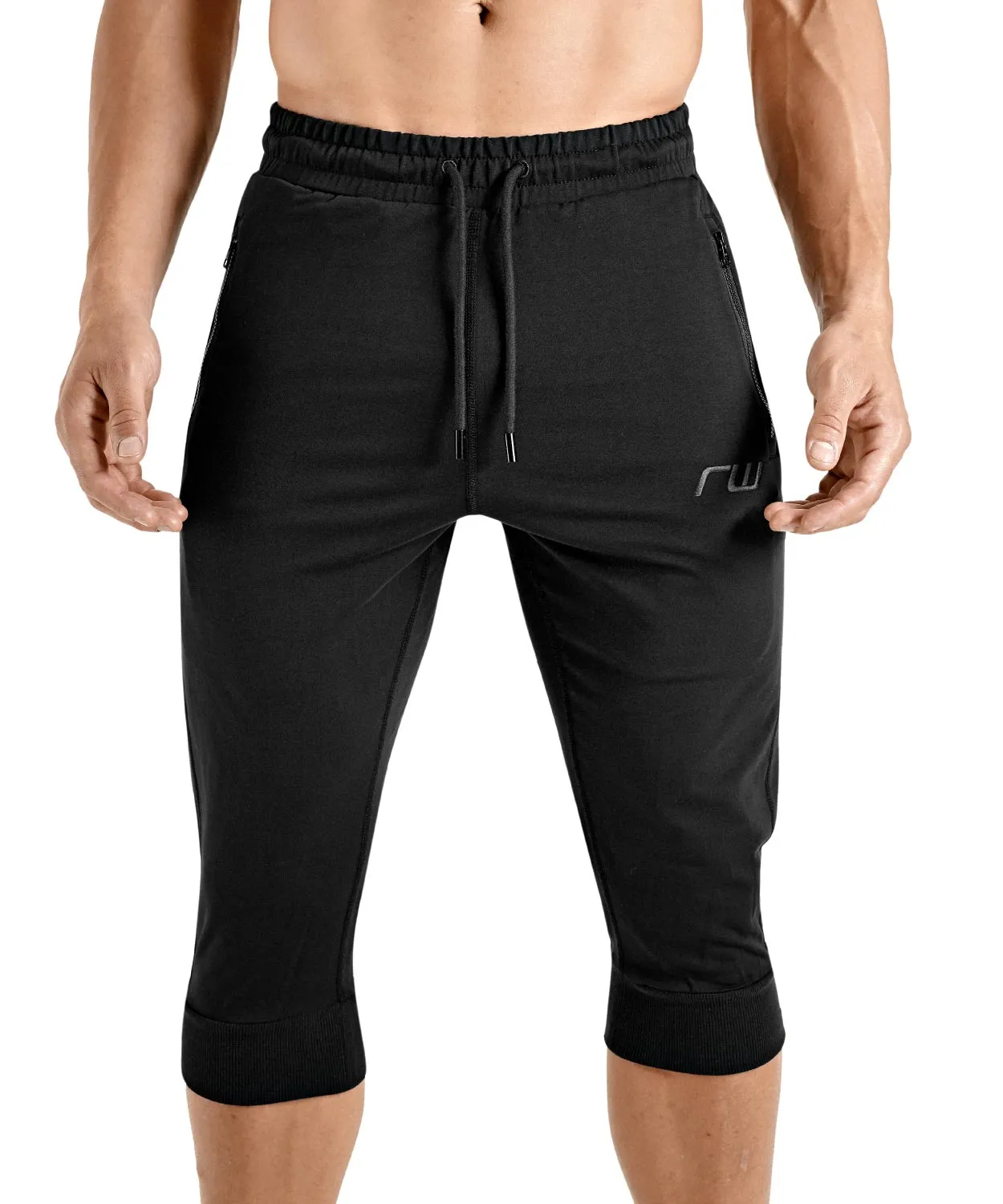 Rounderbum 3/4 Leg Joggers Sportwear 365 Black sold by Underwear Expert