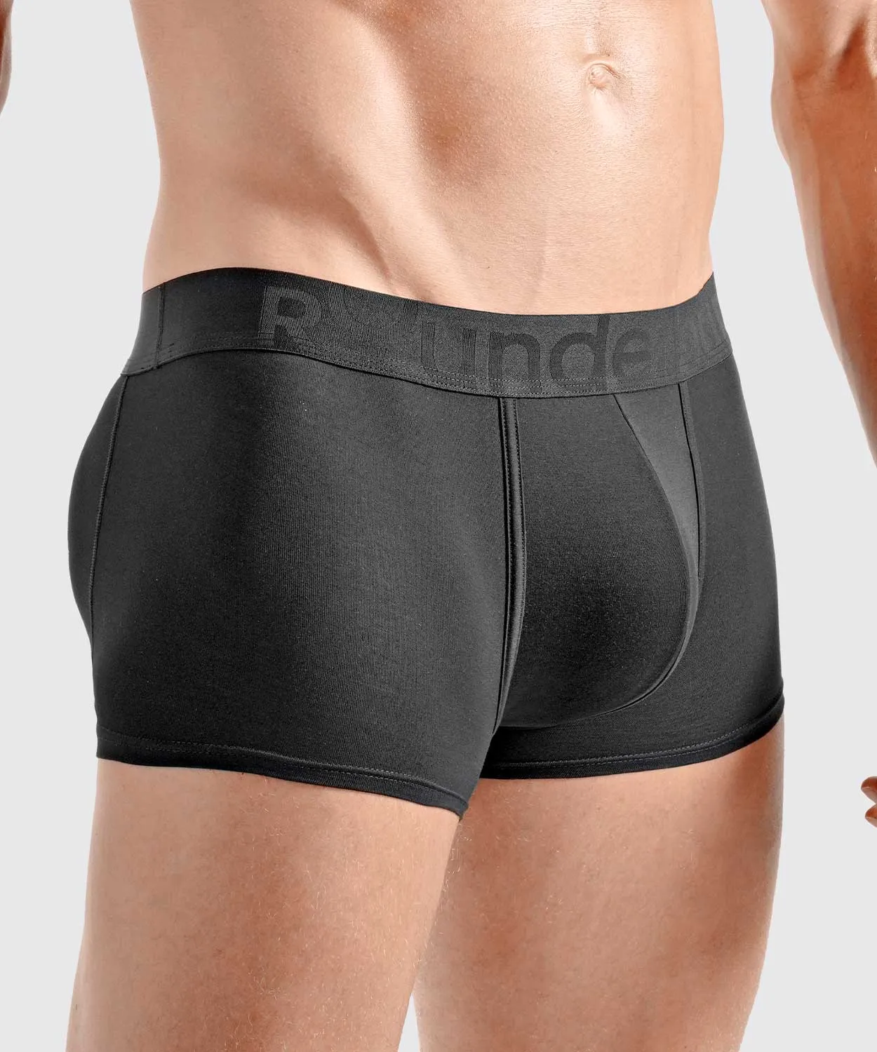 Rounderbum Padded Trunk Modal Black sold by Underwear Expert