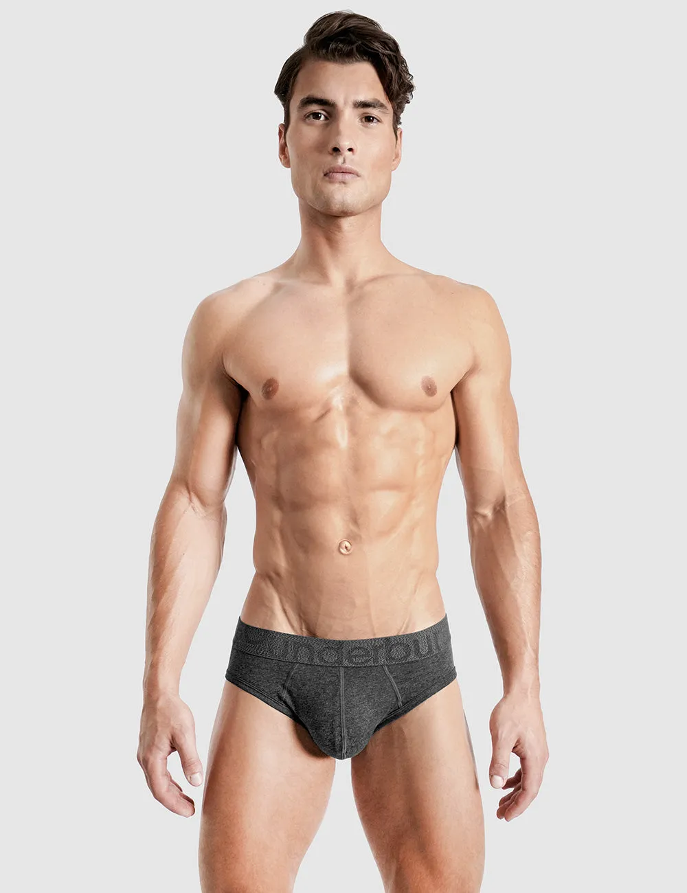 Rounderbum Basic Padded Brief Heather Charcoal sold by Underwear Expert product image thumbnail 4