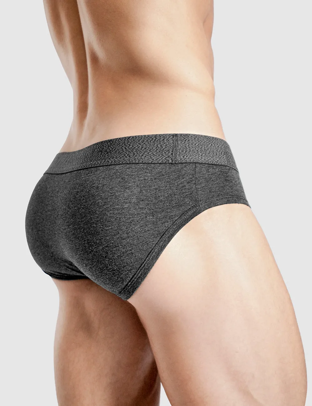 Rounderbum Basic Padded Brief Heather Charcoal sold by Underwear Expert product image thumbnail 3