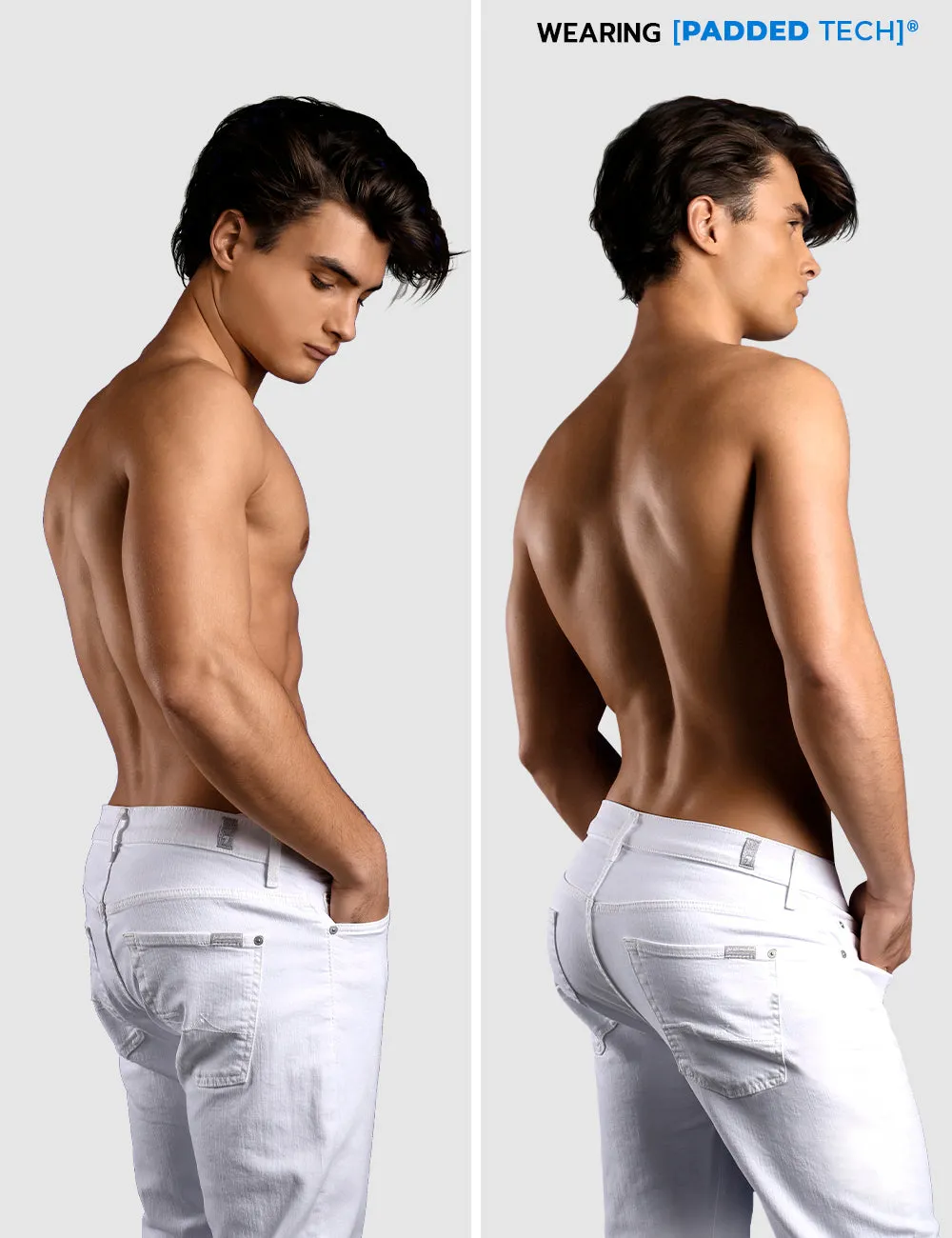 Rounderbum Basic Padded Brief Heather Charcoal sold by Underwear Expert product image thumbnail 5