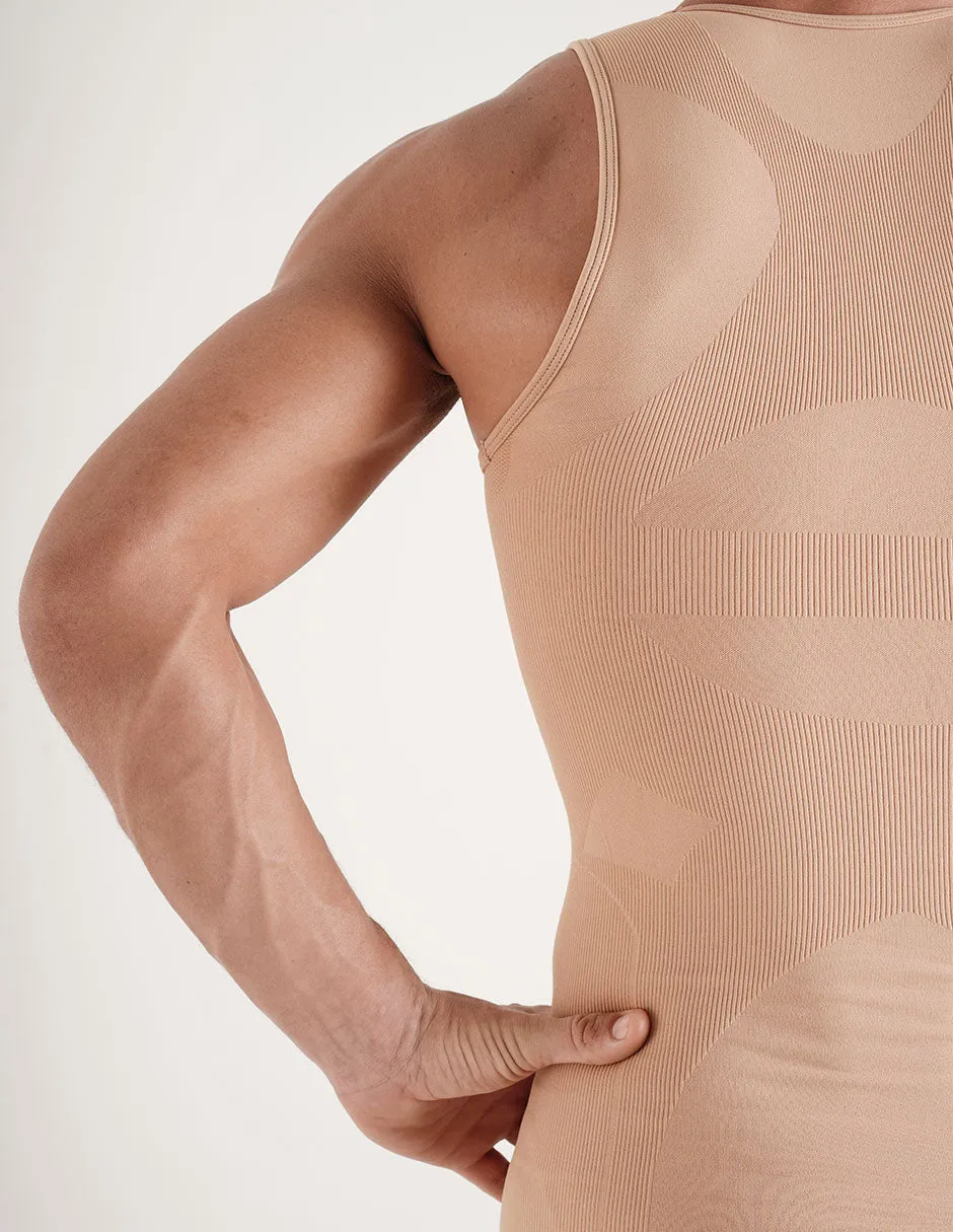 Rounderbum Seamless Compression Tank Top Tan sold by Underwear Expert product image thumbnail 3