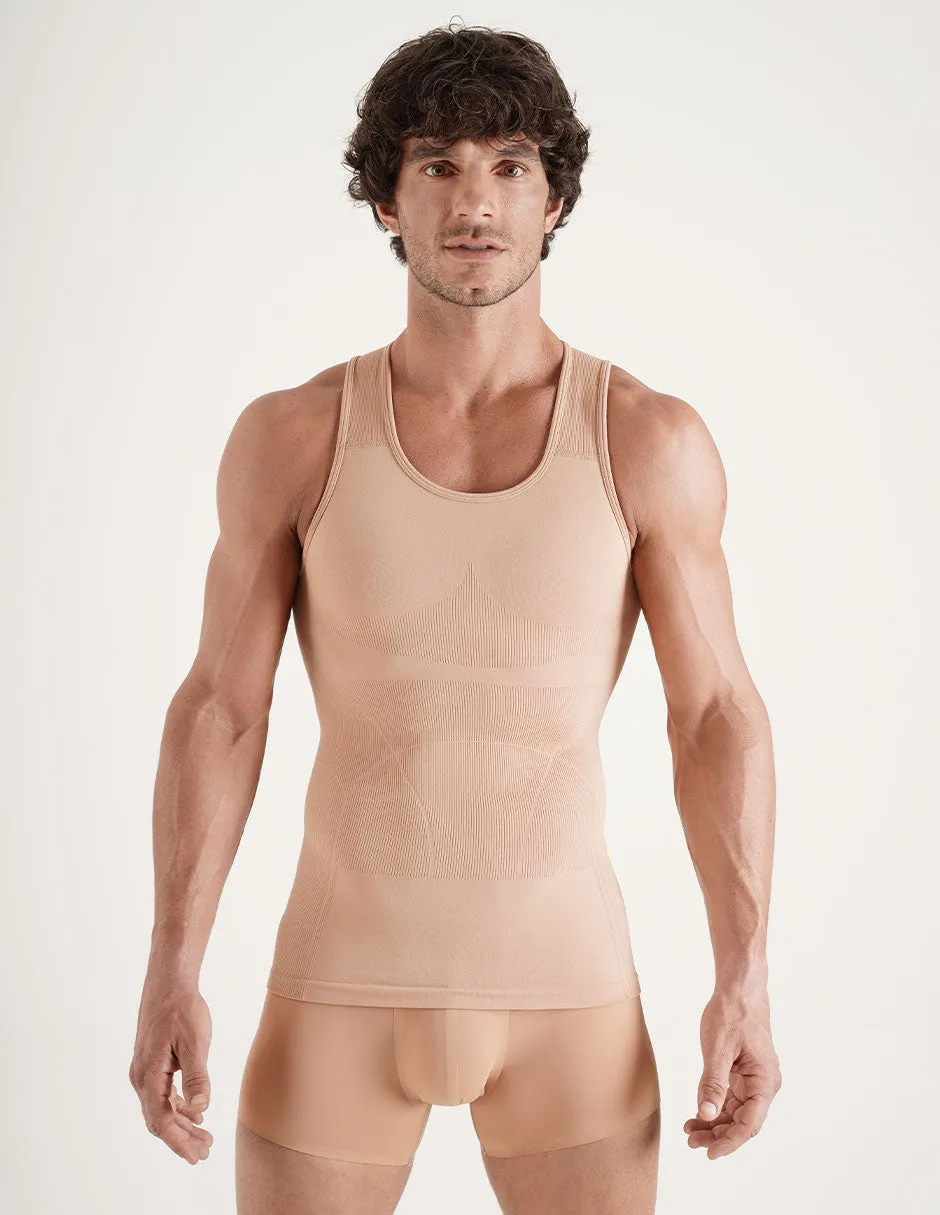 Rounderbum Seamless Compression Tank Top Tan sold by Underwear Expert product image thumbnail 5