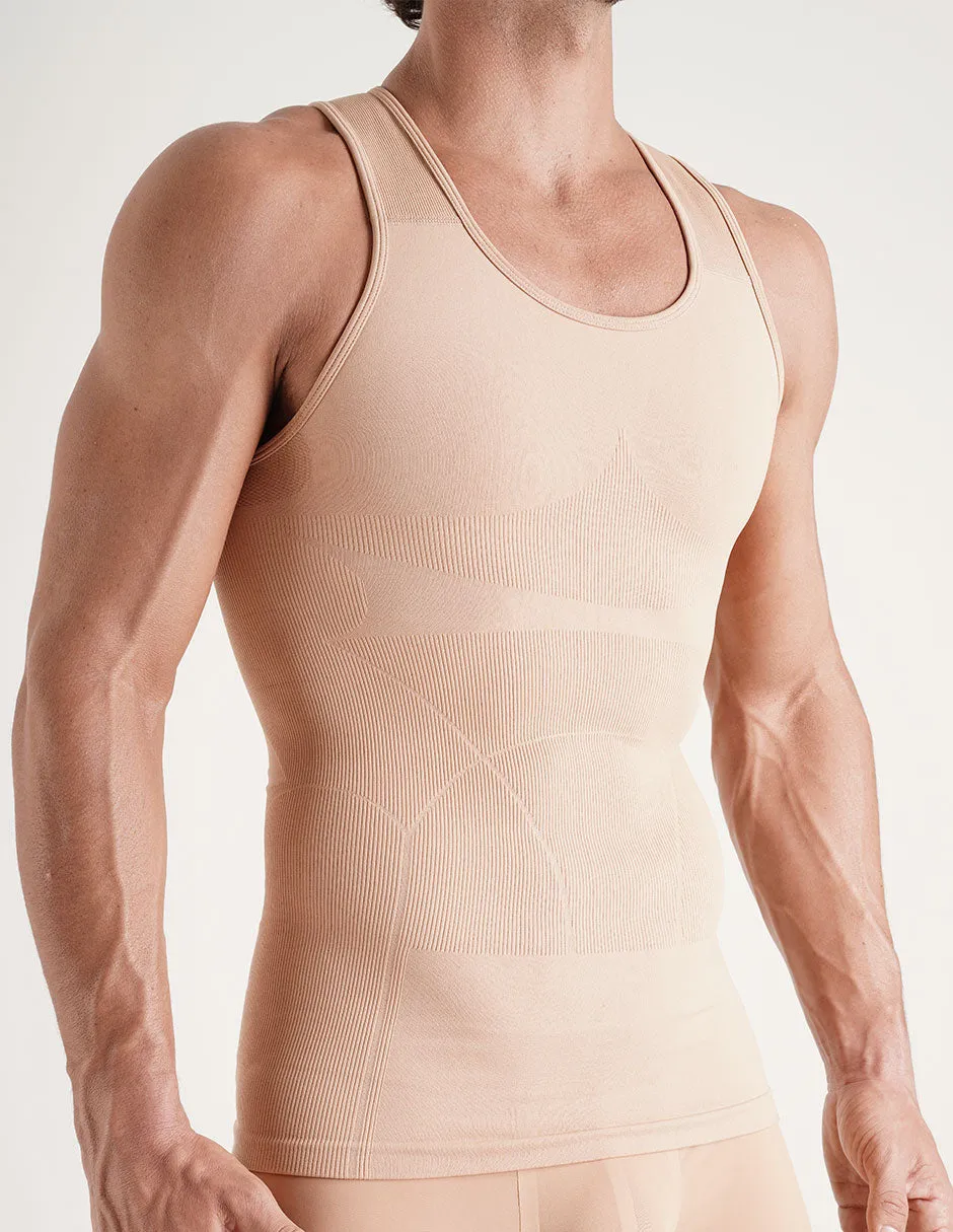 Rounderbum Seamless Compression Tank Top Tan sold by Underwear Expert