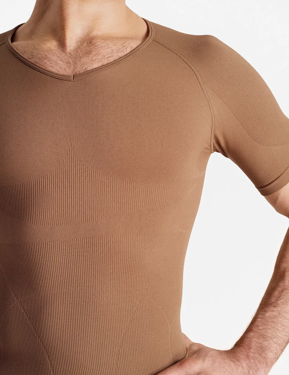 Rounderbum Seamless Compression T-Shirt Cocoa sold by Underwear Expert product image thumbnail 3