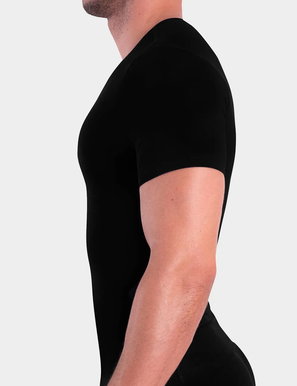 Rounderbum Cotton Compression T-Shirt Black sold by Underwear Expert product image thumbnail 4