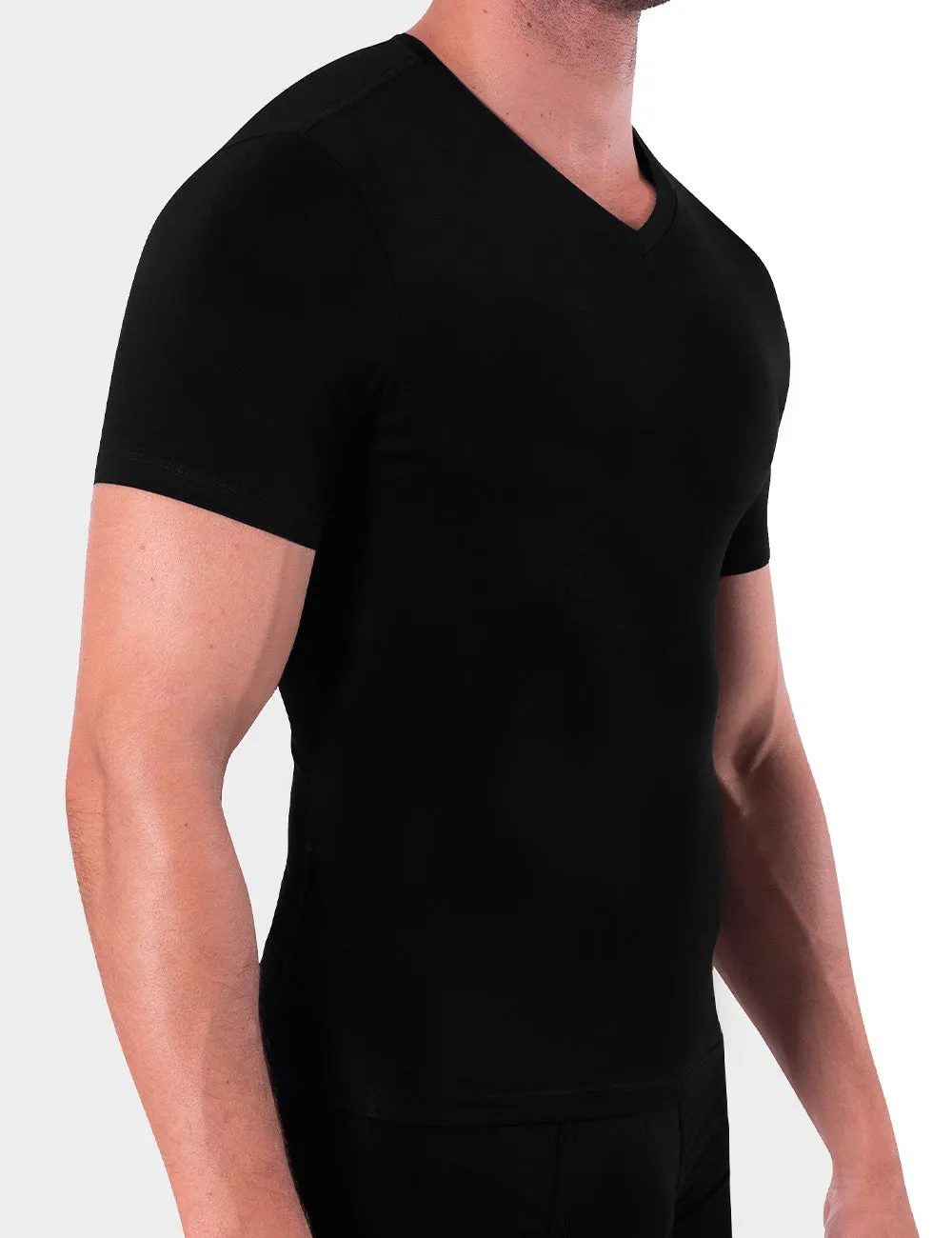 Rounderbum Cotton Compression T-Shirt Black sold by Underwear Expert product image thumbnail 2