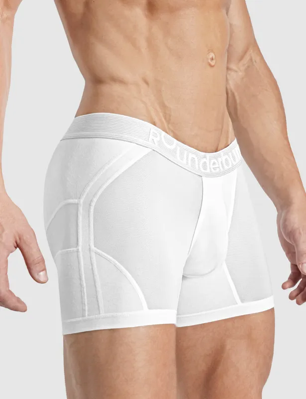Rounderbum Anatomic Boxer Brief White sold by Underwear Expert