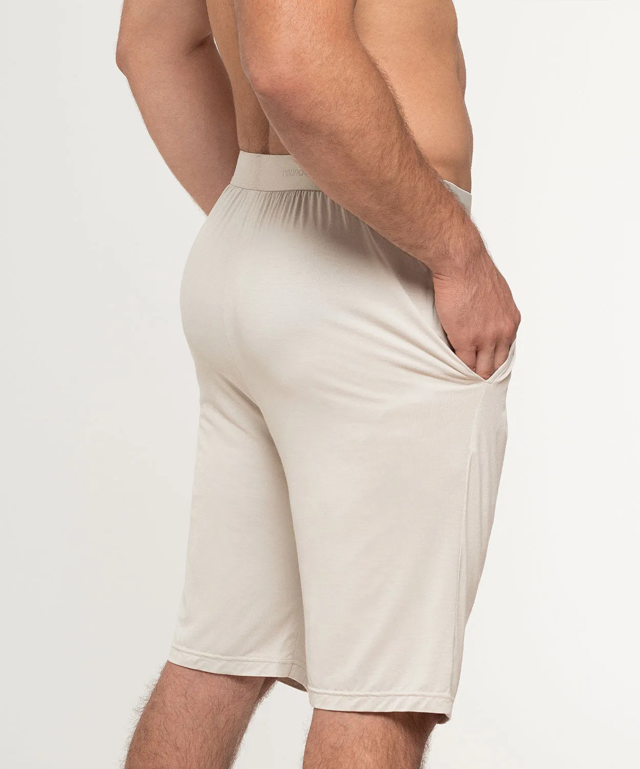 Rounderbum Homewear Shorts Bamboo Light Gray sold by Underwear Expert product image thumbnail 2