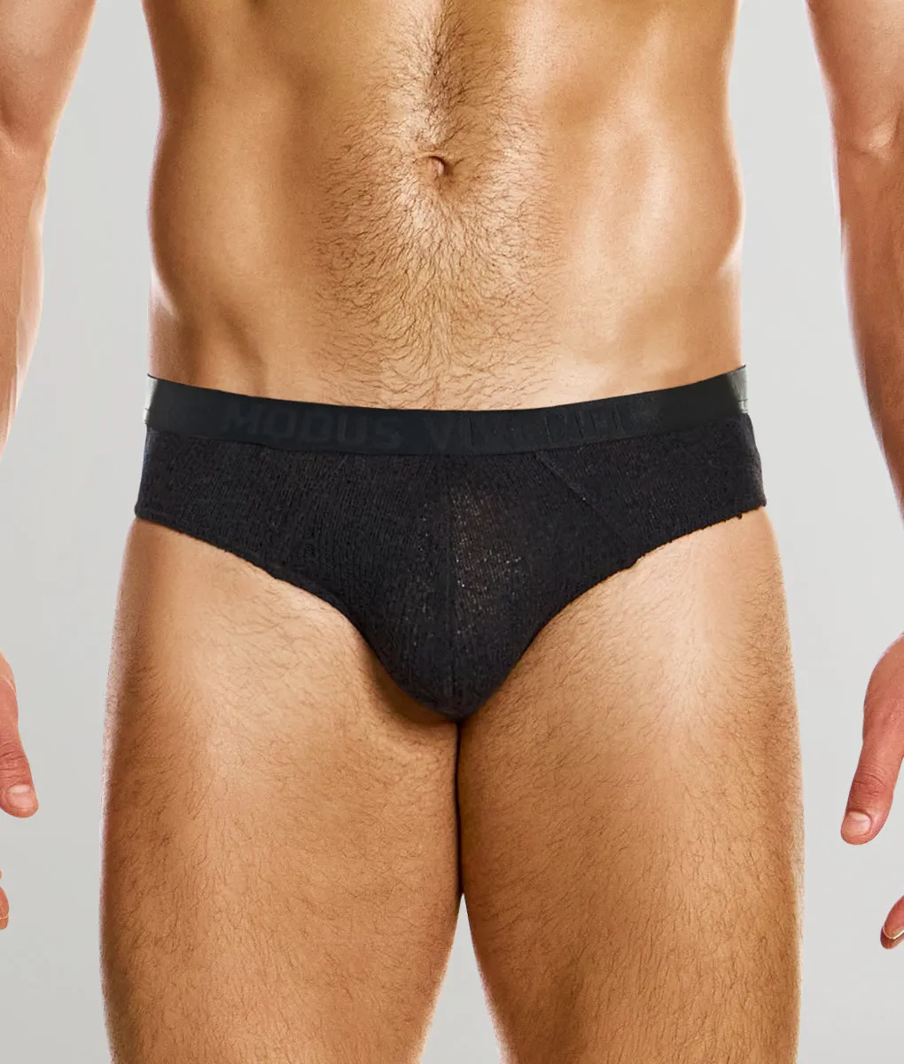 Modus Vivendi Purled Classic Brief sold by Underwear Expert