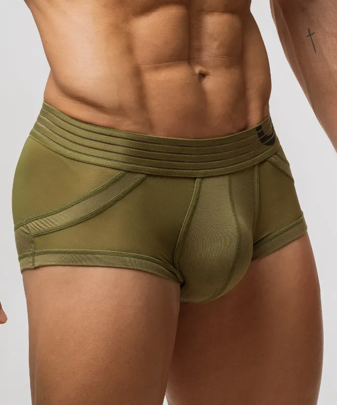 Rounderbum Sexy Nights Anatomic Mini Trunk Green sold by Underwear Expert