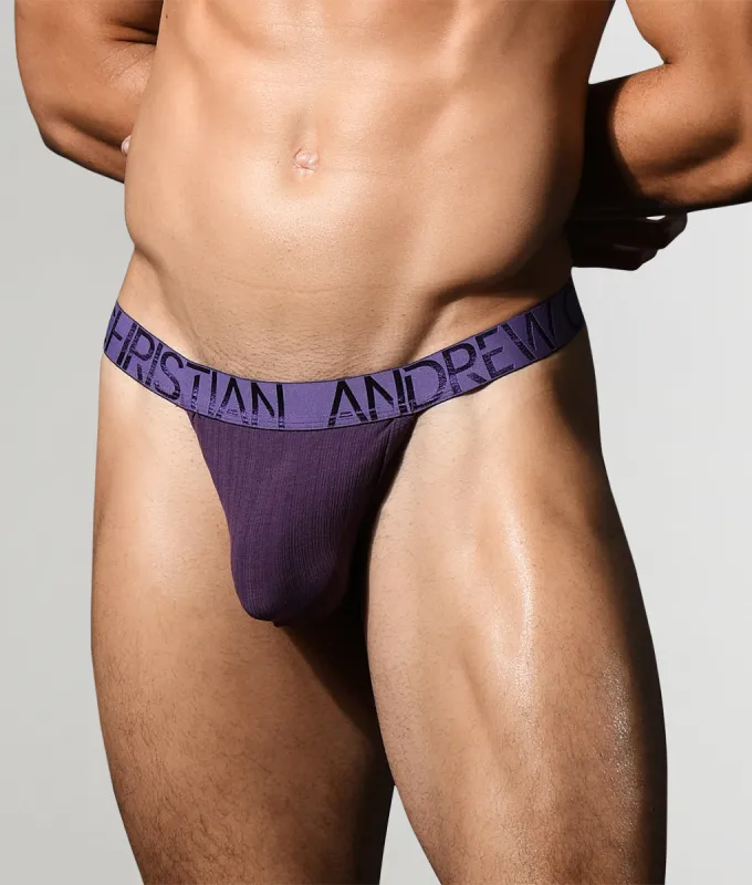 Andrew Christian Deluxe Rib Thong sold by Underwear Expert