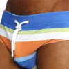 Parke & Ronen New Spring '25 Royal Corsair Stripe Printed Meridian Bikini sold by Underwear Expert