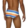 Parke & Ronen New Spring '25 Royal Corsair Stripe Printed Meridian Bikini sold by Underwear Expert