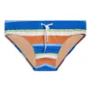 Parke & Ronen New Spring '25 Royal Corsair Stripe Printed Meridian Bikini sold by Underwear Expert