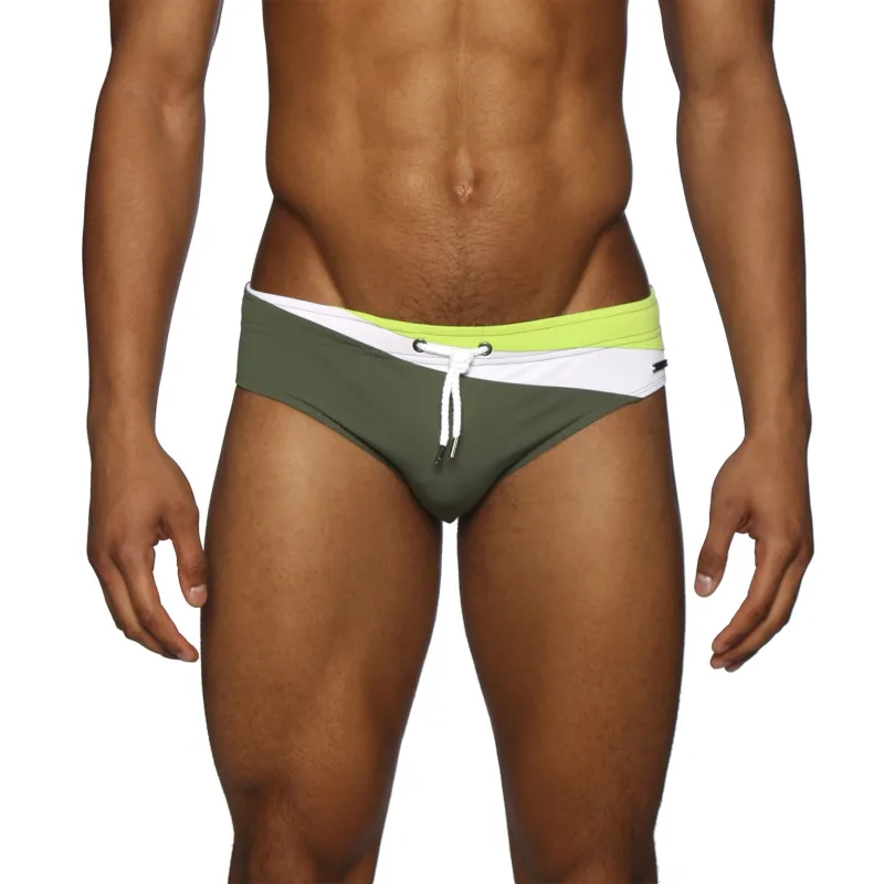 Parke & Ronen New Spring '25 Army Green Velocity Meridian Bikini sold by Underwear Expert