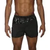 Parke & Ronen New Spring '25 Black Vector Swim Short sold by Underwear Expert