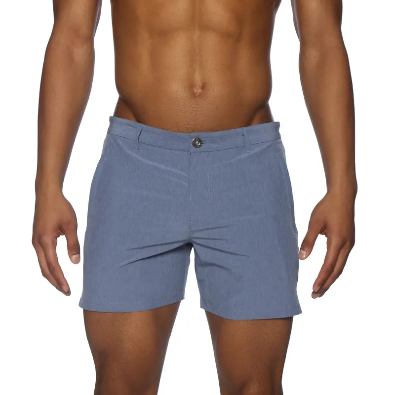 Parke & Ronen New Spring '25 Airforce Blue Rampart Short sold by Underwear Expert