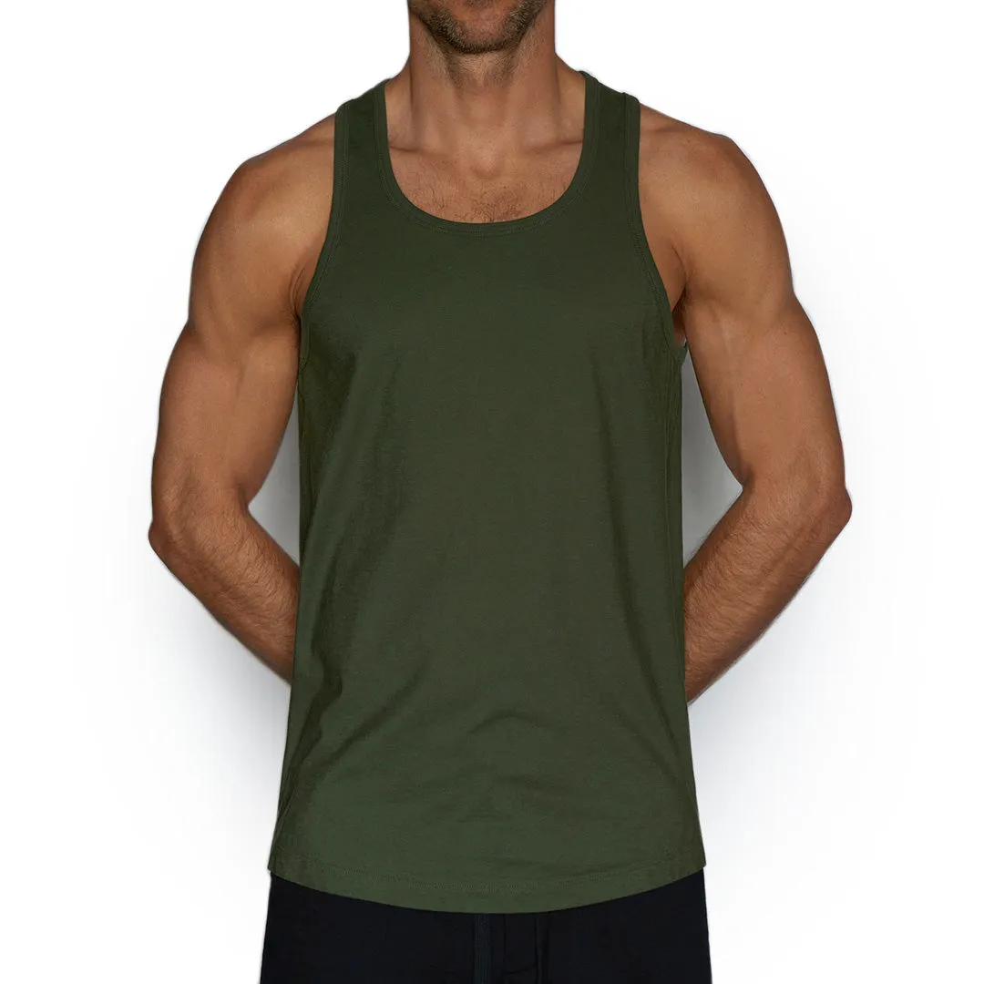 C-IN2 Perfect Pima Relaxed Tank Gladwin Green sold by Underwear Expert