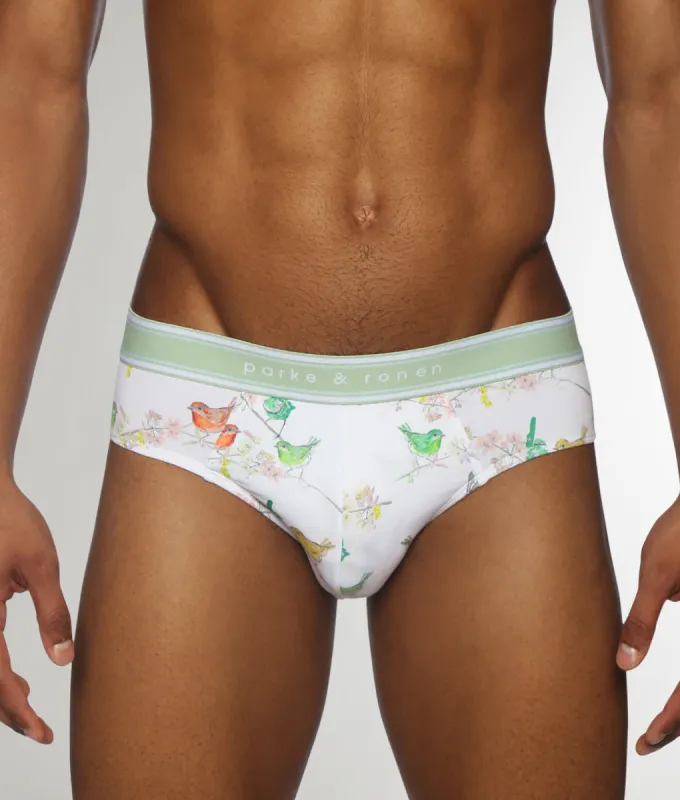 Parke & Ronen Bird Song Low Rise Brief made by Parke & Ronen