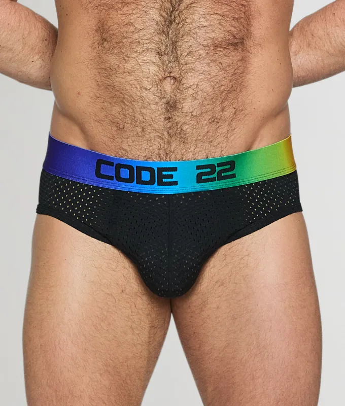 CODE 22 Pride Mesh Brief sold by Underwear Expert