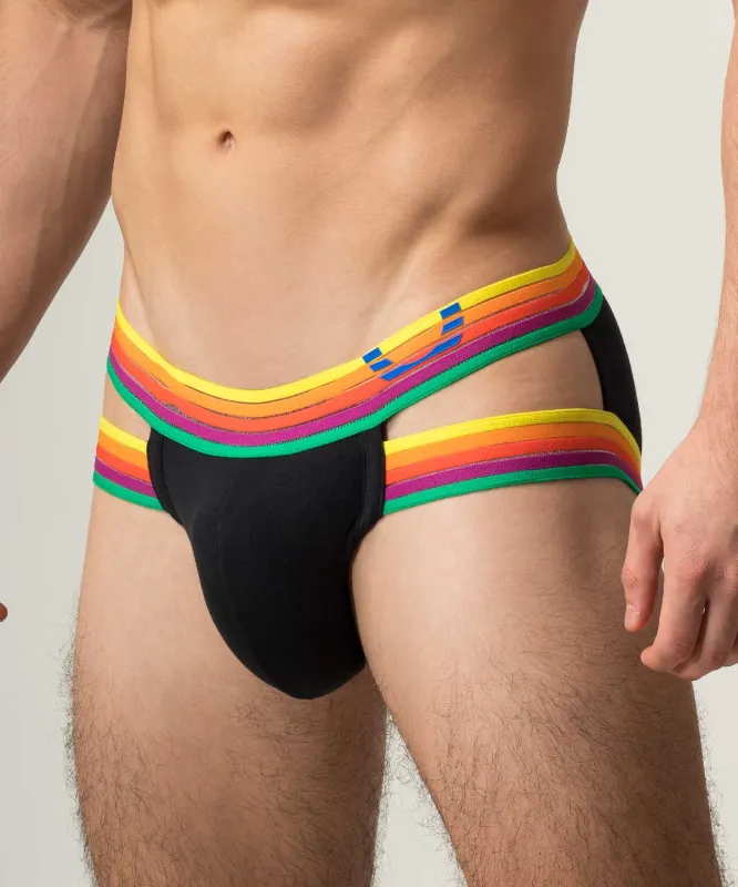 Rounderbum Rainbow Rush Lift Holster Brief sold by Underwear Expert